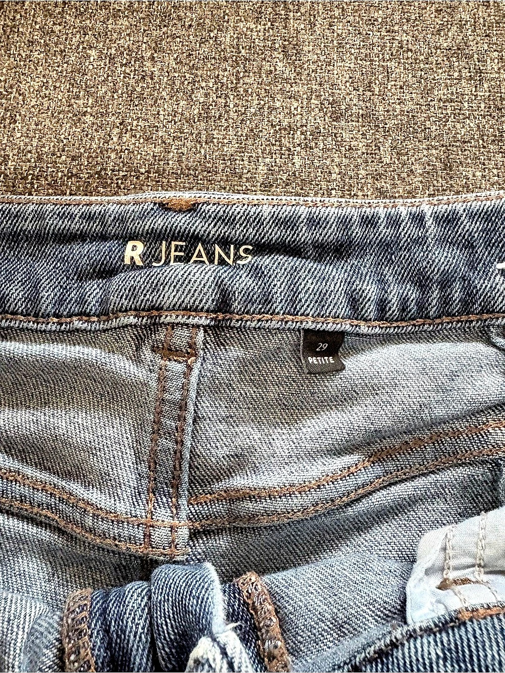 R Jeans Wide Leg Jeans in Blue Waist 29 Petite - Picture 5 of 8